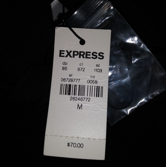 express black highwasted trouser pants. withbelt ties in front. nwt. sz. medium. - Picture 2 of 2